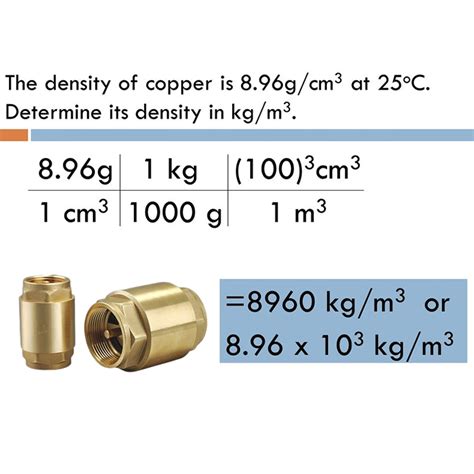 Copper Density Cubic Meter