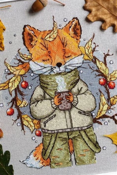 Copper Fox Cross Stitch