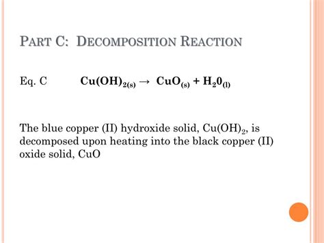 Copper Ii Hydroxide Decomposition