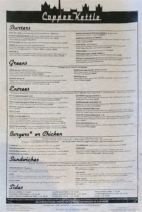 Copper Kettle Menu Indore