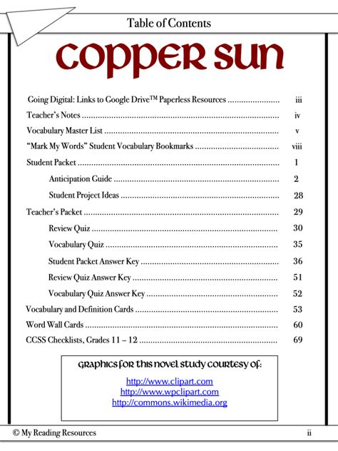 Copper Sun Sparknotes