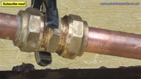 Copper Tubing Compression Fitting Leaking