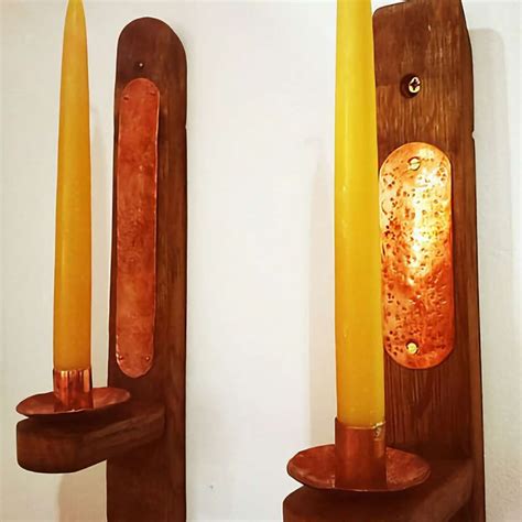 Copper Wall Candle Holders