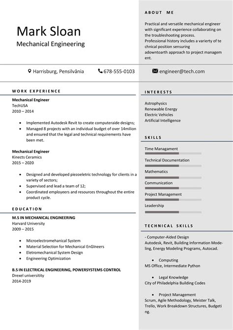 Sample Copy Of A Resume