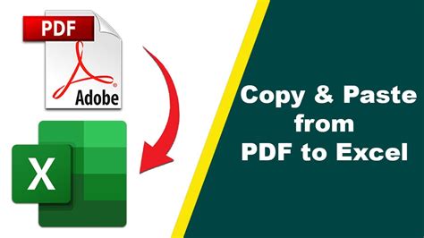 Copy And Paste Pdf Columns Into Excel