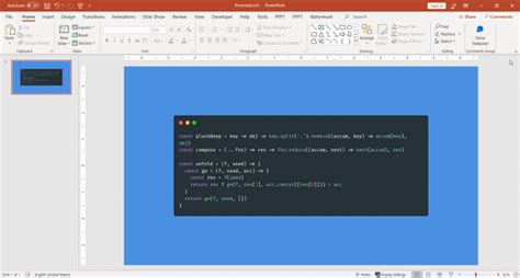 copy embed code to powerpoint