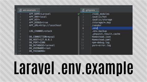 copy env example to .env in laravel