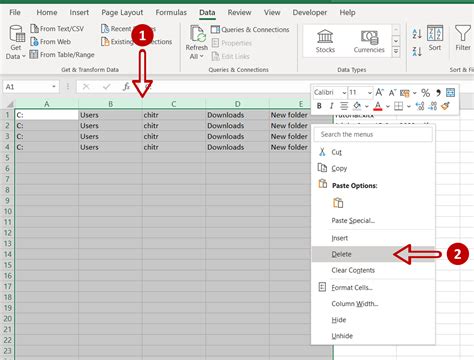 copy file names from sharepoint folder to excel
