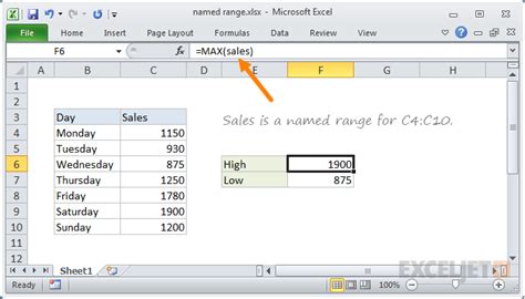 Copy Range Names In Excel