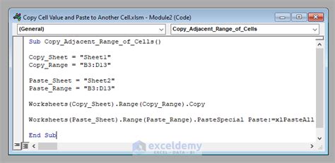 Copy Range Of Cells Vba