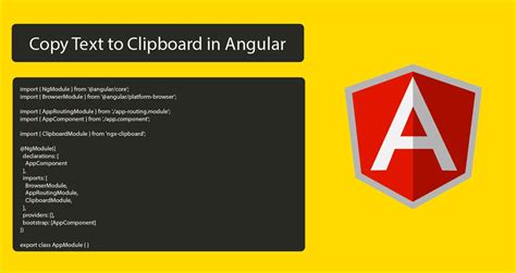 Copy To Clipboard Button In Angular