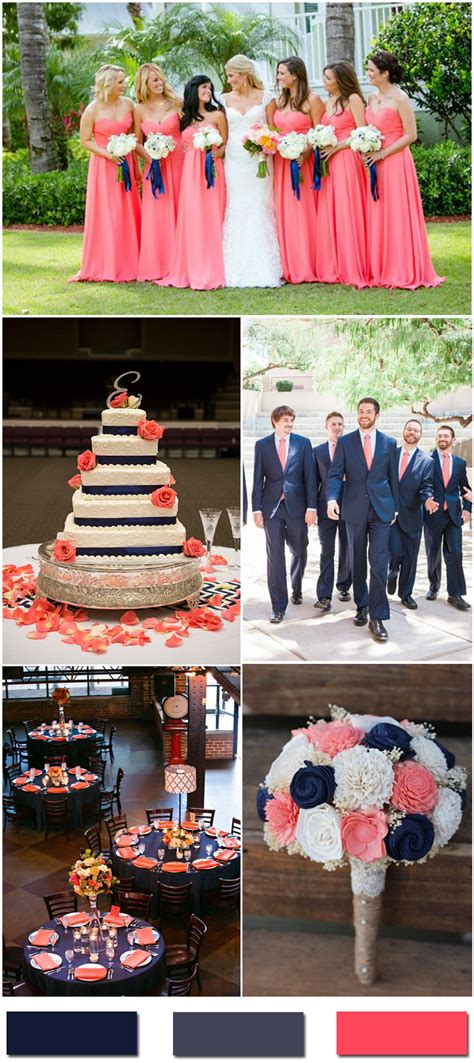 Weddings by Color Shades of Navy Blue + Coral Wedding Philippines