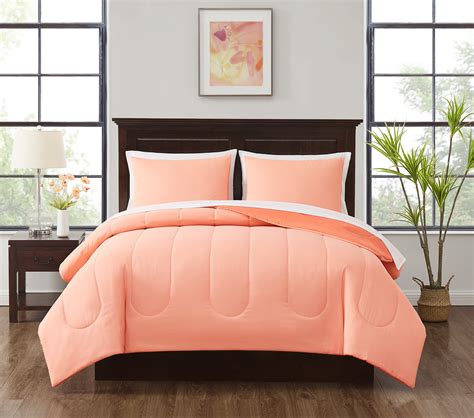 coral comforter queen