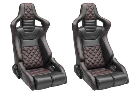 corbeau sportline rrs reclining seat black vinyl carbon vinyl pair