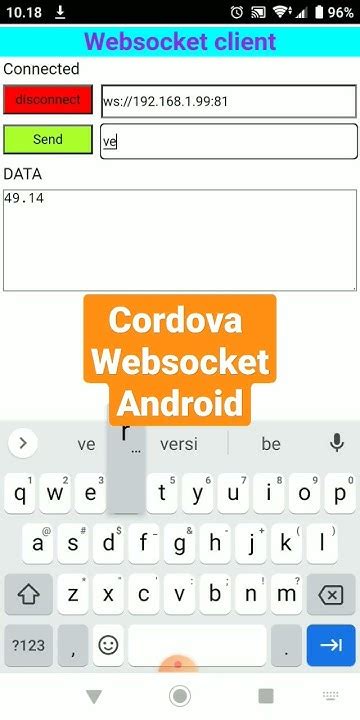 Cordova Websocket Example