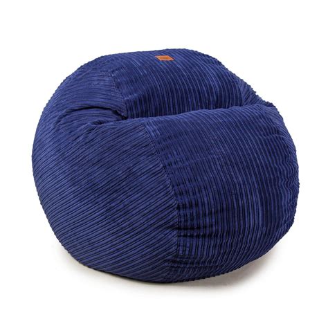 Convertible Bean Bag Chair // Terry Corduroy // Navy Blue (Full