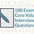 core values interview questions
