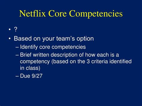core competencies of netflix