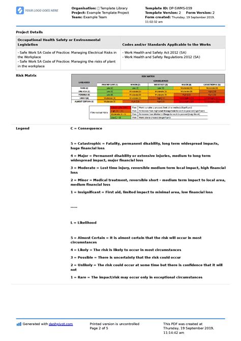 Core Hole Drilling Method Statement