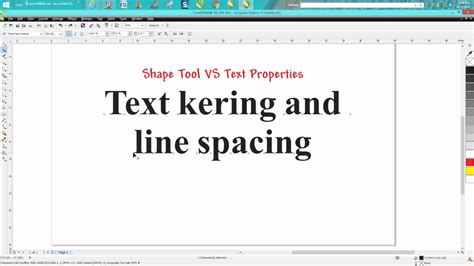 Corel Draw Text Spacing