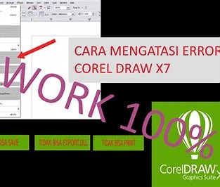 corel draw x7 tidak bisa save