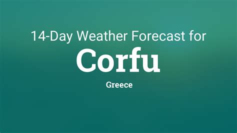 corfu 14 day weather forecast