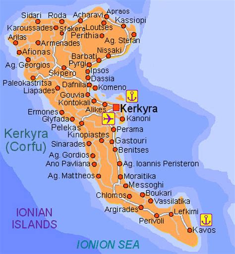 corfu list of attractions