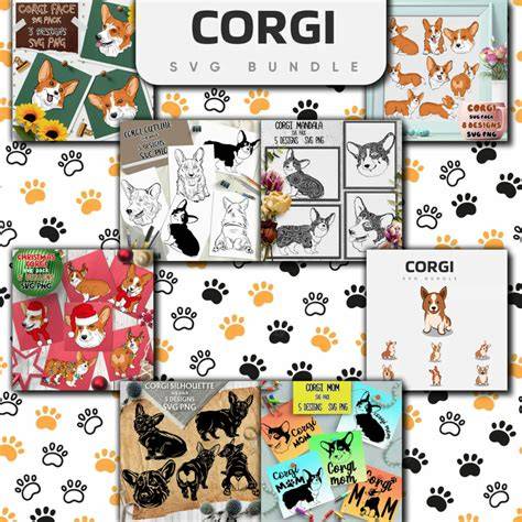 Download corgi-bow-template SVG