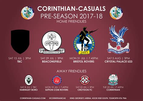 corinthians casuals fixtures