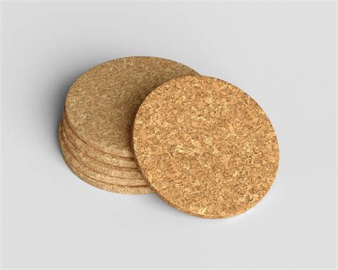 Cork Coaster Mockup