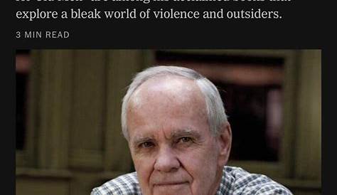 Cormac McCarthy, lauded author of 'The Road' and 'No Country for Old