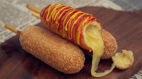 corn dog and cheese