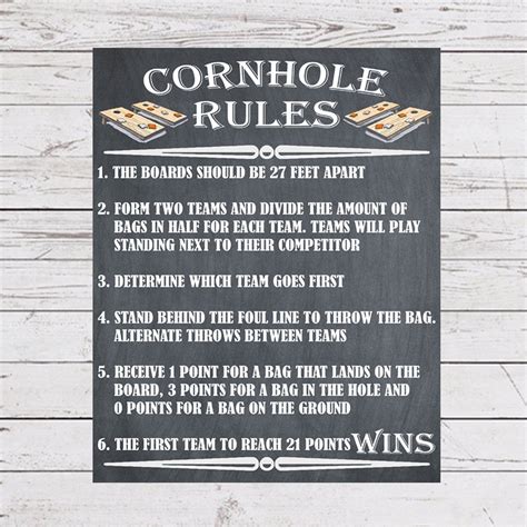 corn hole scoring rules