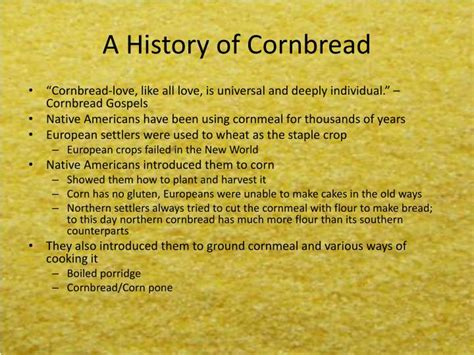 Cornbread History