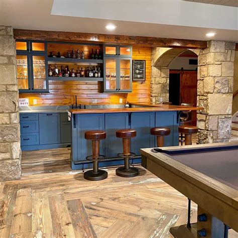 Corner Bar In Basement