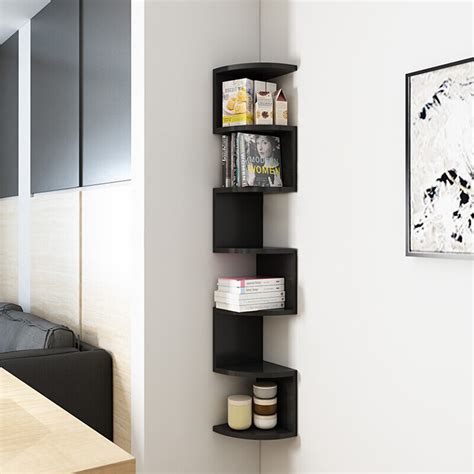 Corner Bookshelf On Wall
