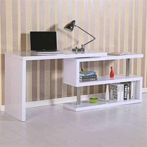 Corner Computer Desk White Gloss