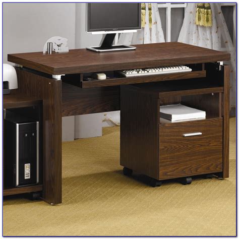 Corner Computer Desk With Pullout Keyboard Shelf