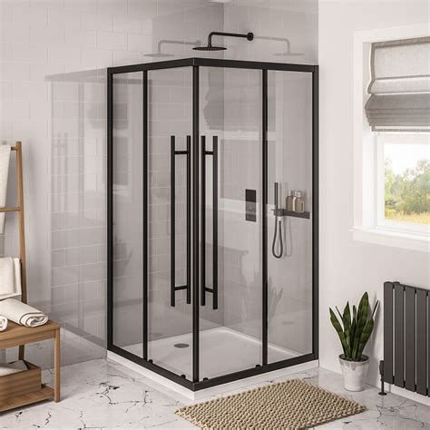 Corner Shower Enclosure Black