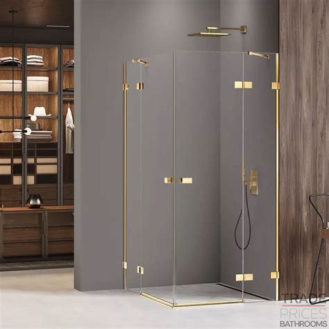 Corner Shower Enclosure Brass