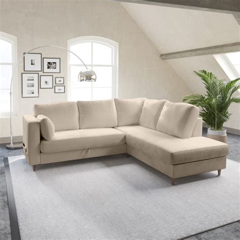 Corner Sofa Cream Beige