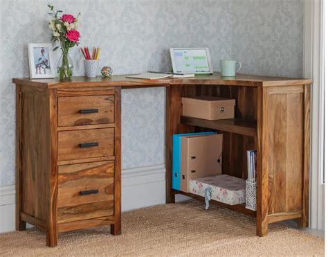 Corner Study Table With Storage
