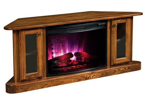 corner tv stand with electric fireplace