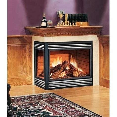Corner Ventless Gas Fireplace Insert