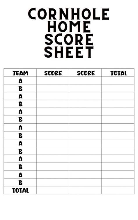 Cornhole Scoring