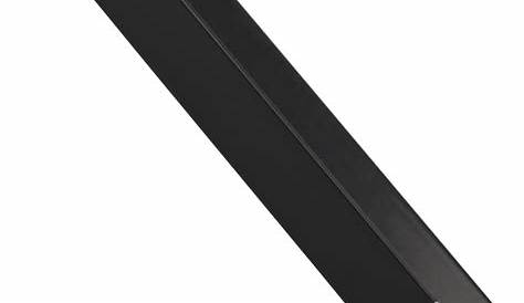 Cornière inégale aluminium brossé noir, L.2 m x l.2 cm x H