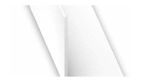 Cornière PVC 60 x 60 x 2.5 mm blanc angle arrondi 1