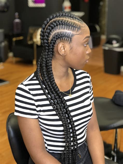 Side Cornrows with Extensions for Girls Clipkulture