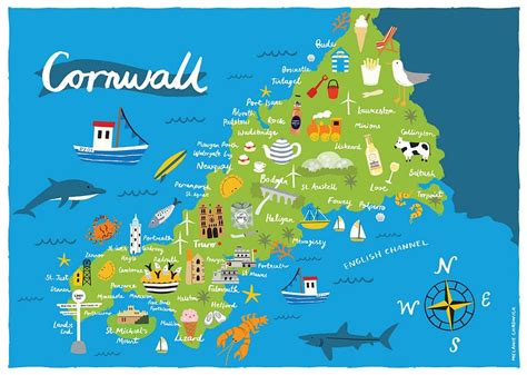 Free Printable Map Of Cornwall Printable Form, Templates and Letter