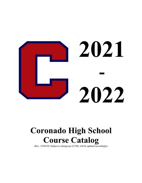 Coronado Course Catalog